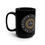 Thumbnail: Most Holy Name of Jesus Mug - IHS Glory Vessel 15oz Black, ceramic coffee mug with Jesuit Christogram design