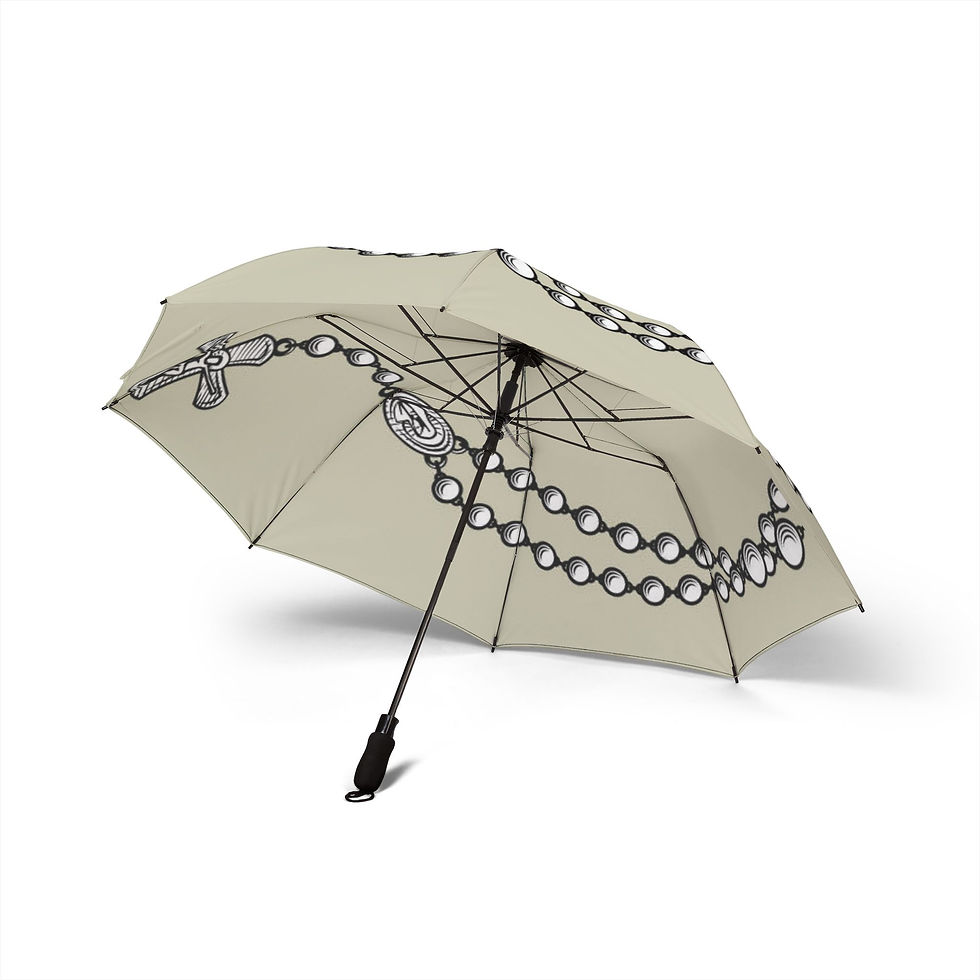 Thumbnail: Rosary Umbrella - Divine Shelter Canopy, waterproof umbrella with faith design
