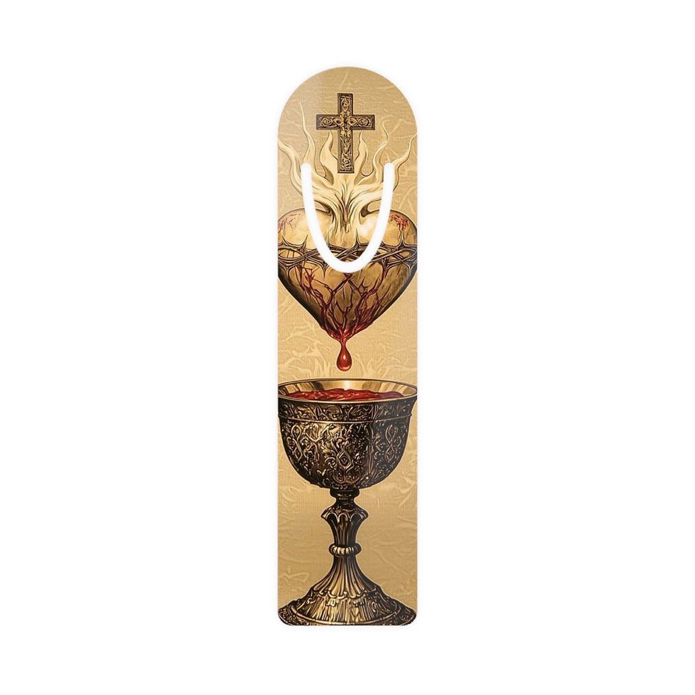 Precious Blood Bookmark - Eternal Grace Marker, aluminum bookmark with faith design