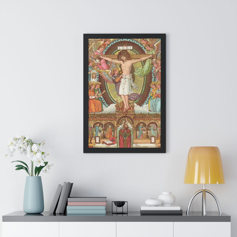 Thumbnail: holy-mass-crucifixion-framed-poster-heavens-altar-vision