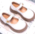 Little Maiden's Pearl White Mary Janes - Pure Steps Garment, white PU leather girls dress shoes with pearl details flat heel