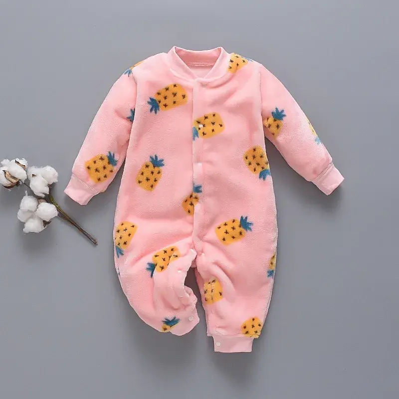 Thumbnail: Guardian Lamb Romper - Winter Garment, cotton blend cartoon baby romper full sleeve winter