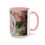 Thumbnail: Ave Maria Mug - Rose Hail Ceramic Chalice, ceramic mug with pink rose Ave Maria print