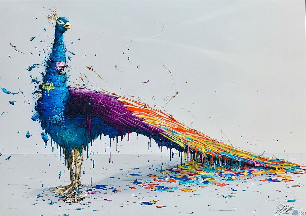 Thumbnail: Peacock Glory Canvas - Spiritual Wall Art