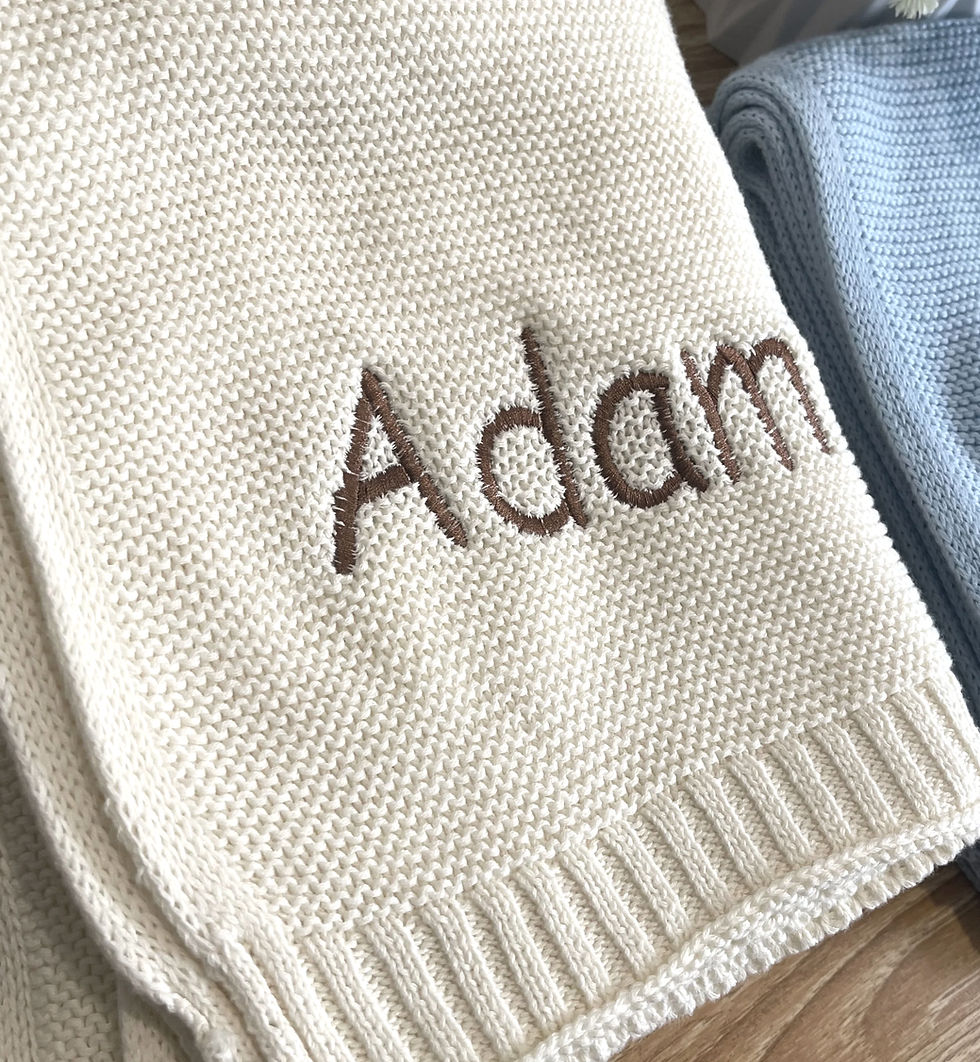 Named Guardian Boy Blanket - Embroidered Cover, cotton solid personalized embroidered name boy baby blanket 31x39 inches