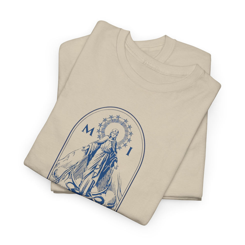 Thumbnail: Militia Immaculata Tee - Guardian of Purity Shirt, heavy cotton Gildan 5000 with consecration design