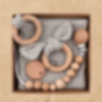 Infant Comfort Set Pacifier Clip Bib Teether - Guardian Bundle Garment, cotton bib wooden teether silicone pendant pacifier c