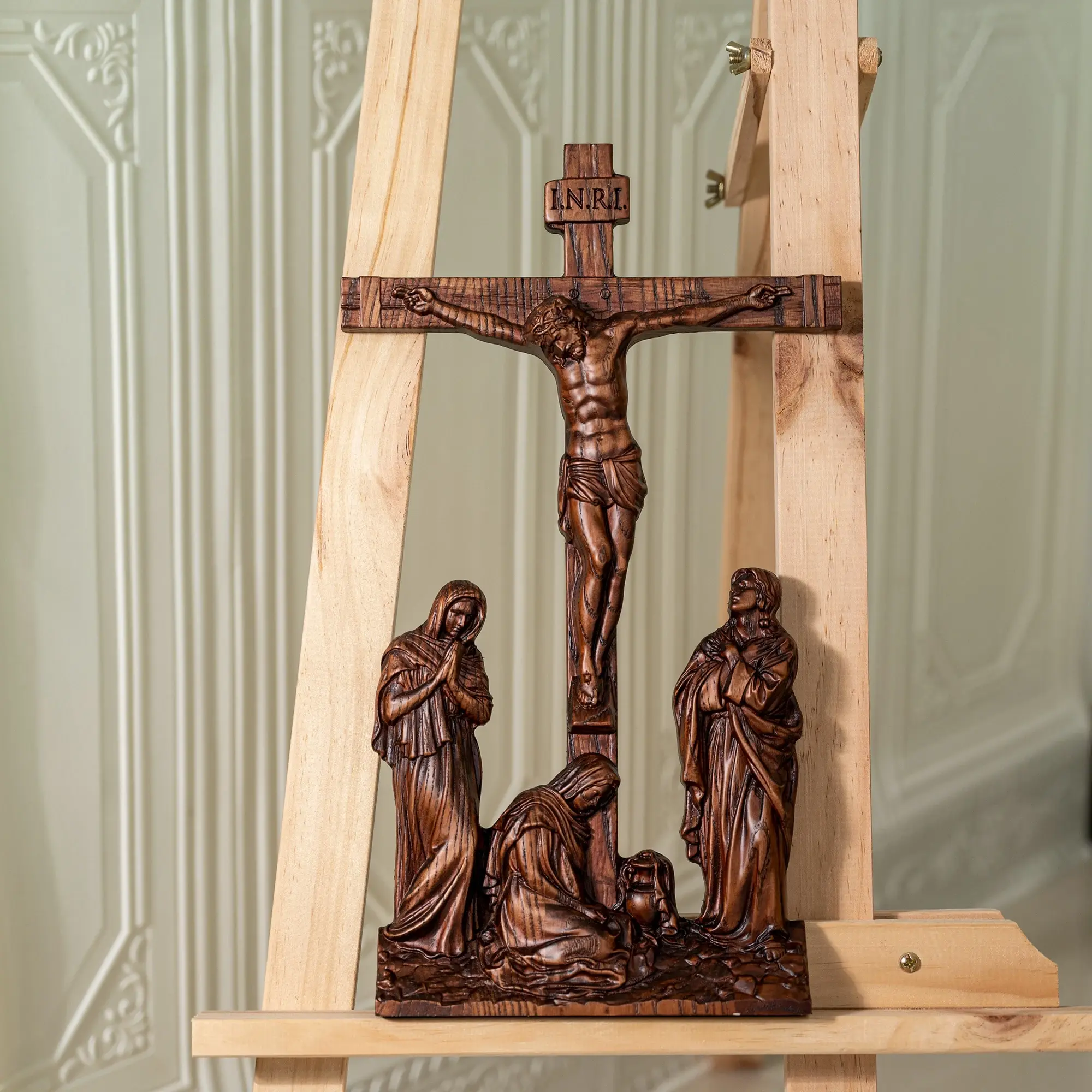 Wooden Jesus Crucifixion for Home or Church | 3 Sizes