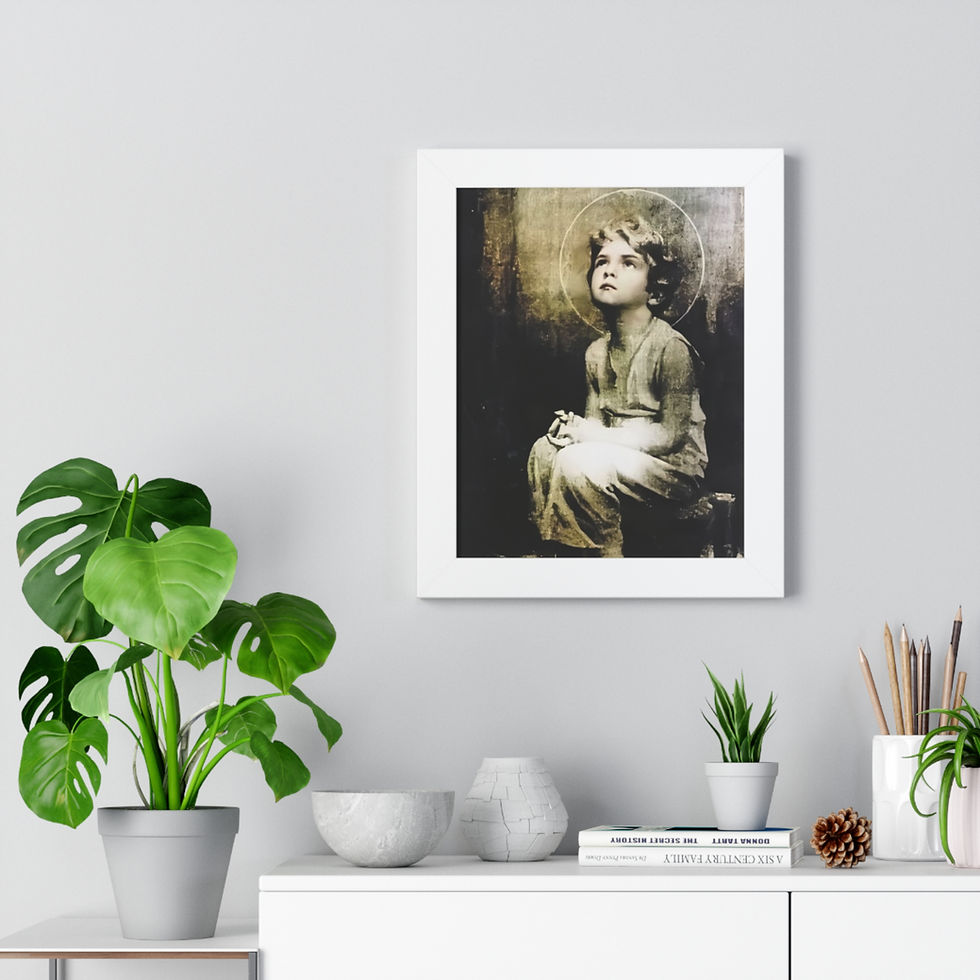 Thumbnail: Jesus Monk Vision Framed Poster - Real Image Wall Icon, framed satin with real Jesus monk vision artwork
