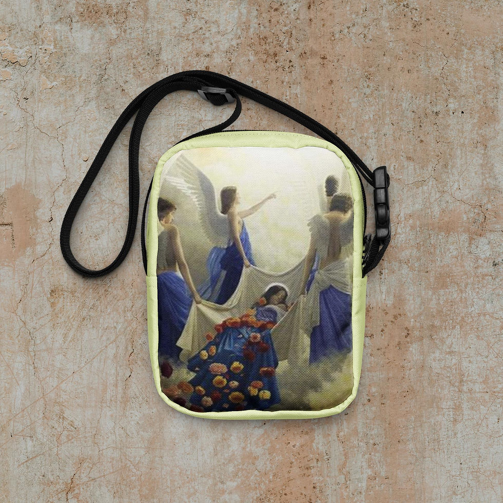 Catholic Assumption Blessed Virgin Mary Crossbody Bag — Utility Faith Carrier, polyester crossbody bag with The Assumption pr