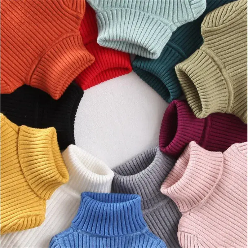 Thumbnail: Kids' Winter Turtleneck Knit Sweaters