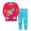 Thumbnail: Dino Boys Pajama Set - Tender Cotton Sleepwear, cotton boy pajama set with dinosaur cartoon pattern full sleeve
