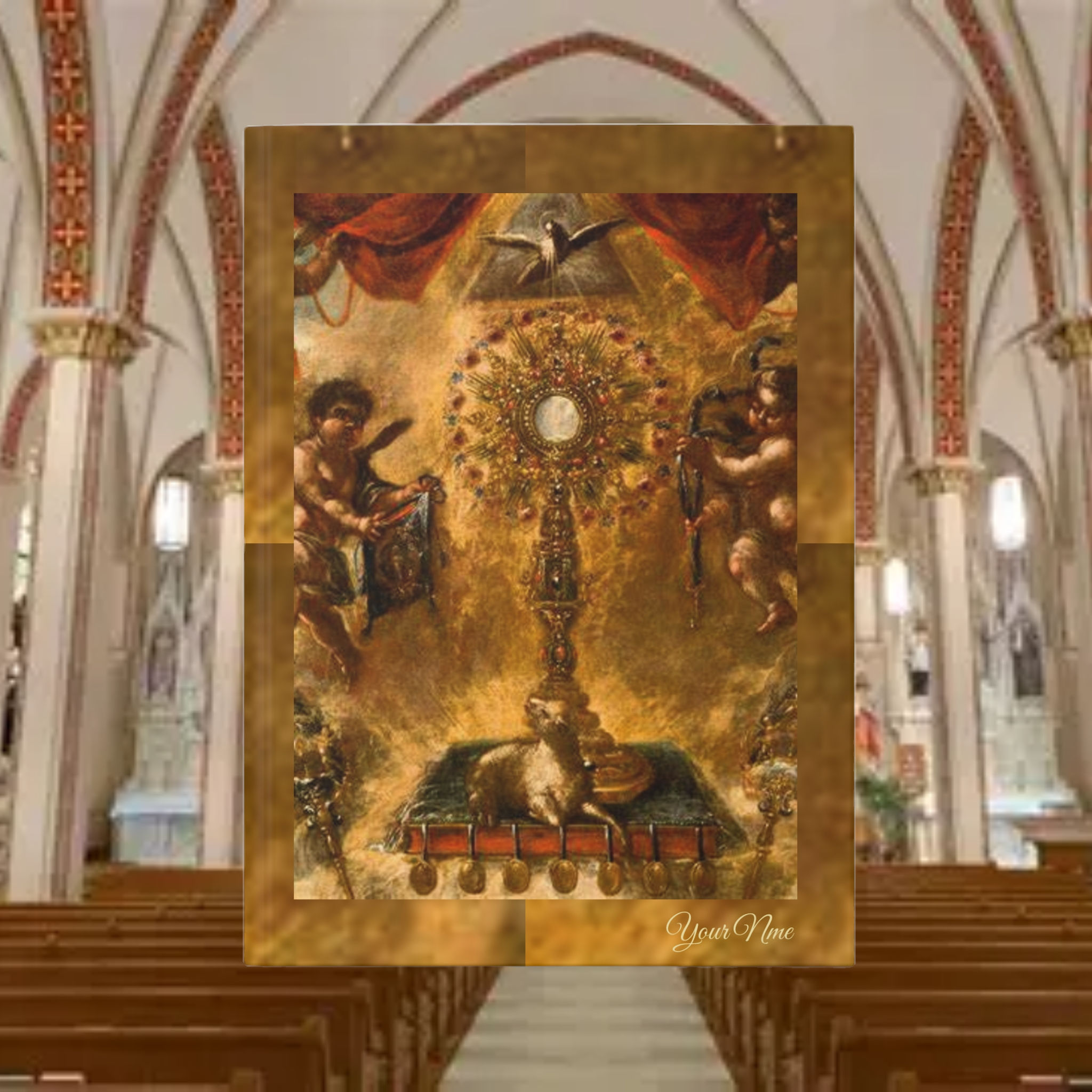 Personalized Eucharistic Adoration Hardcover Journal