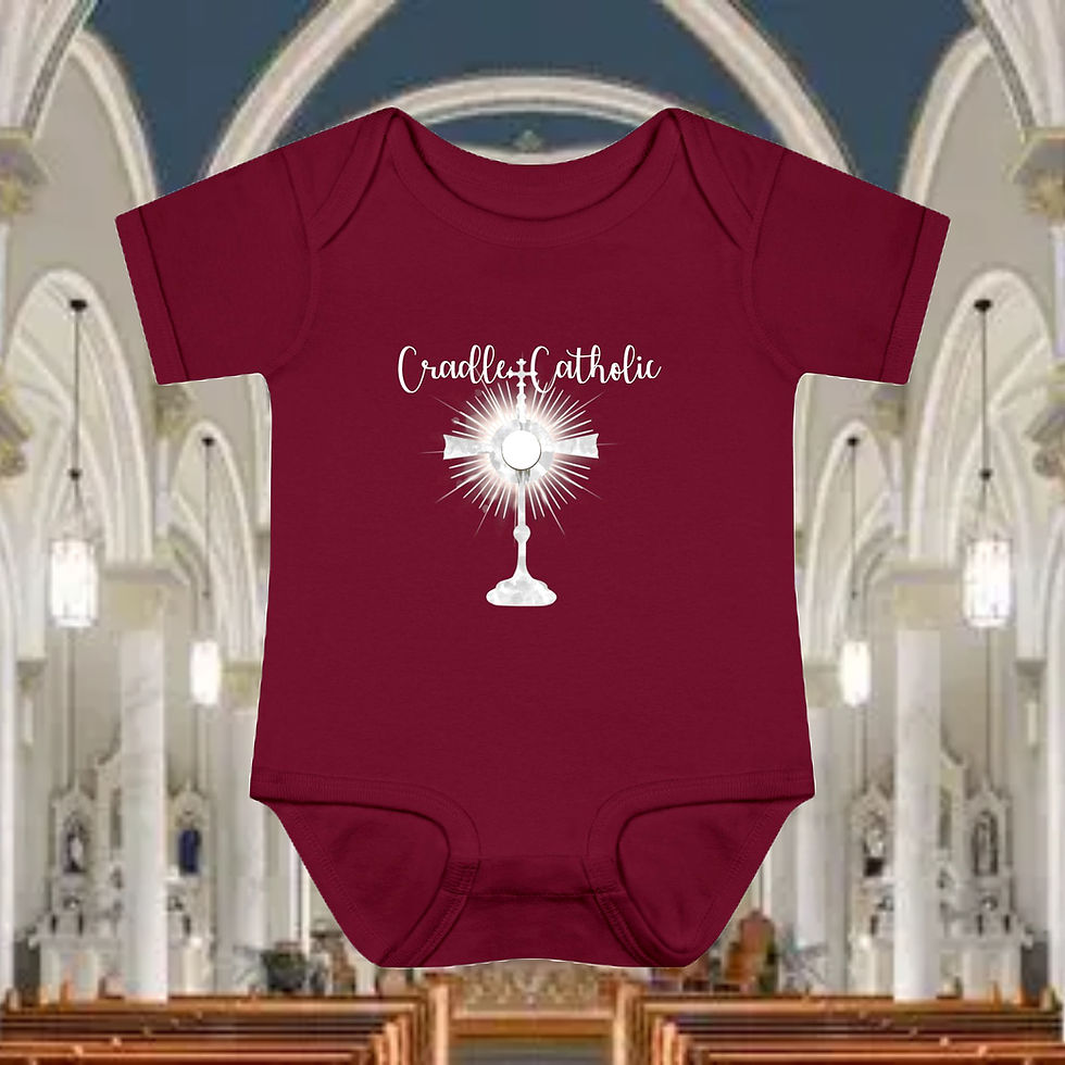 Thumbnail: Cradle Catholic Bodysuit - Born & Raised Infant Garment