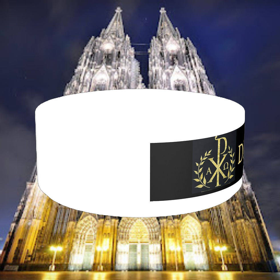 My Catholic Pet Bowl - Chi-Rho Victory Dish ceramic pet bowl chi-rho laurel print