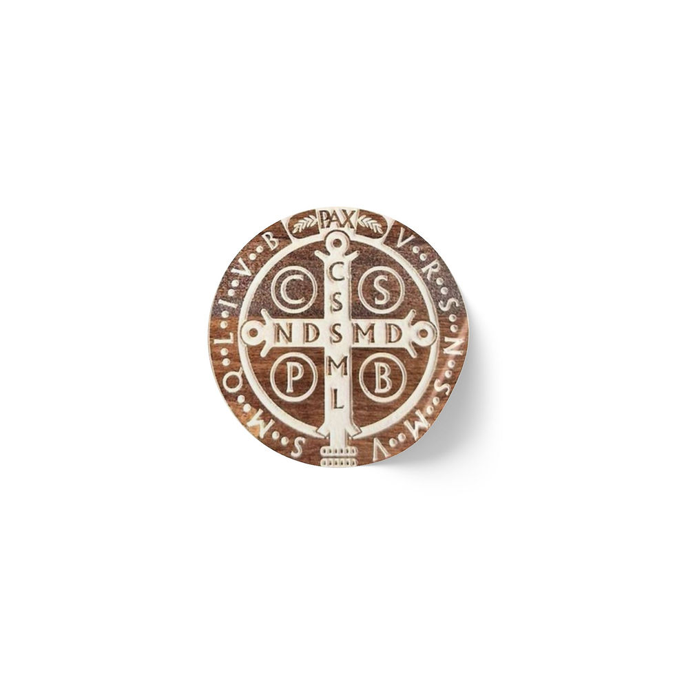 Thumbnail: St. Benedict Medal Stickers - Spiritual Seal Rolls, glossy BOPP sticker rolls with faith design