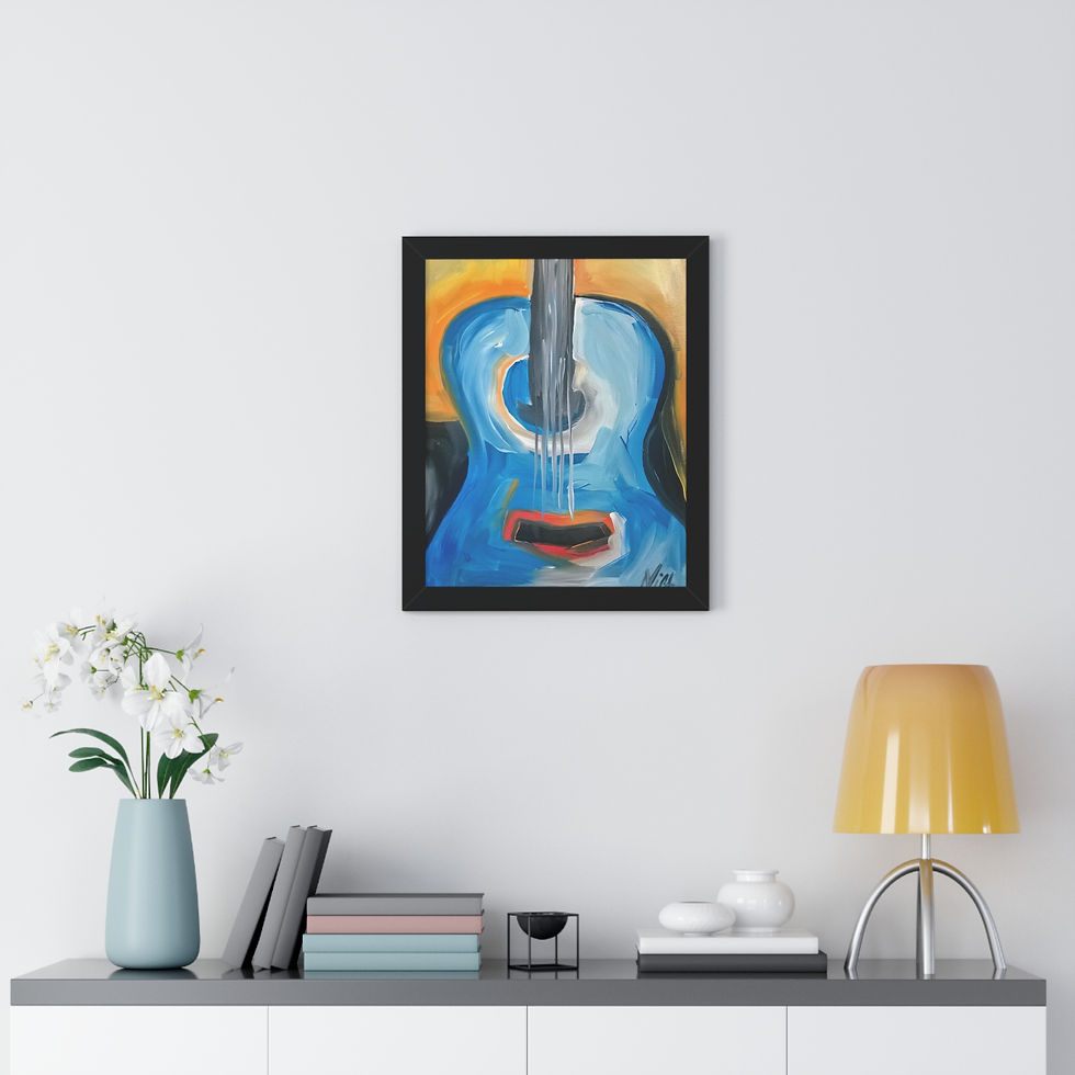 Thumbnail: Make Music for The Lord by Mica. Framed Vertical Print, premium matte print framed vertical musical praise scene multiple siz