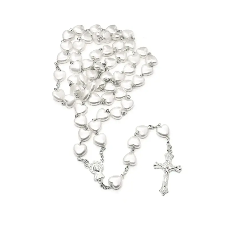 Thumbnail: Porcelain Pink Heart Rosary – Mary’s Grace in Every Bead