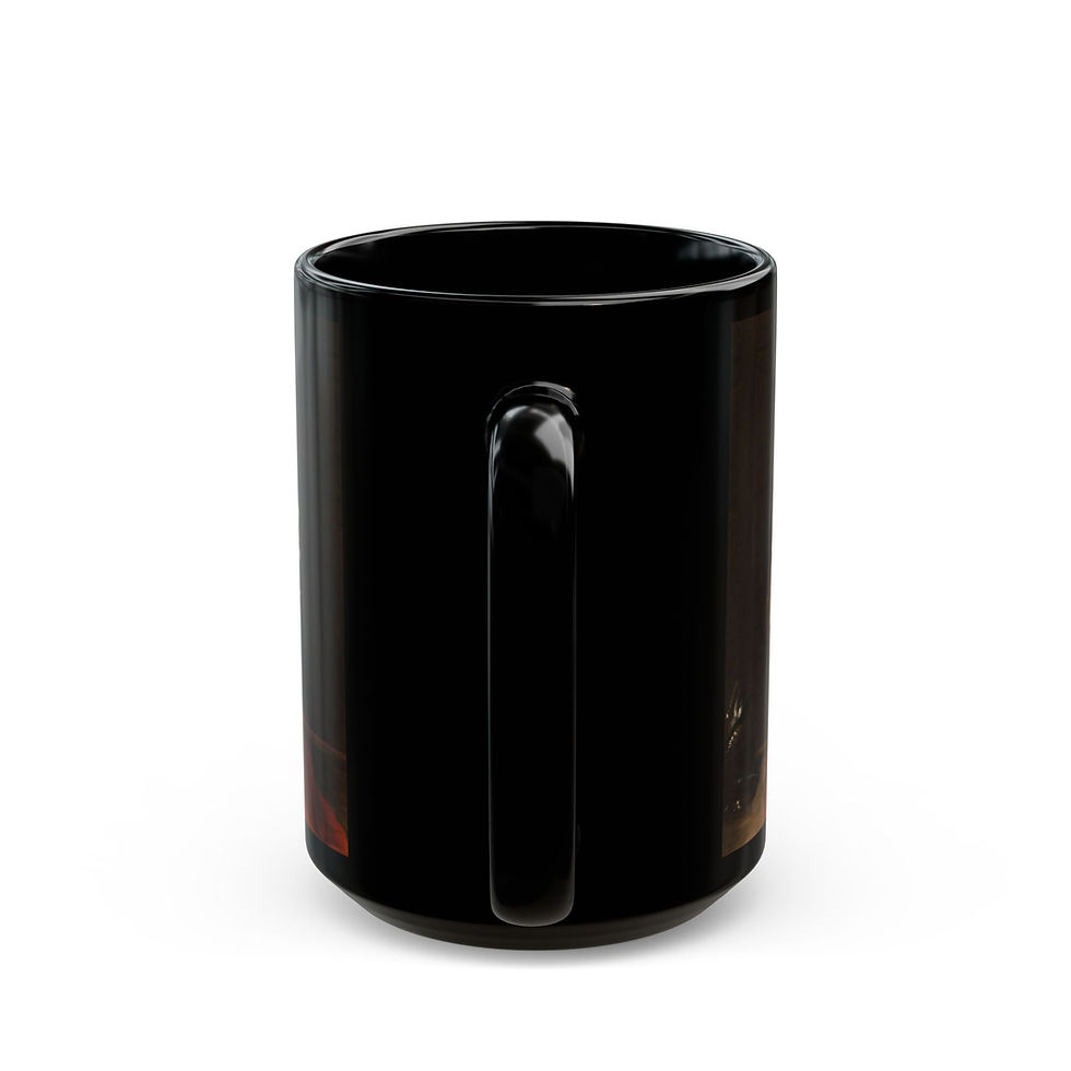 Thumbnail: Joan of Arc Black Mug | Warrior Spirit Coffee Cup