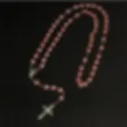 Radiant Heart Rosary Necklace with Cross