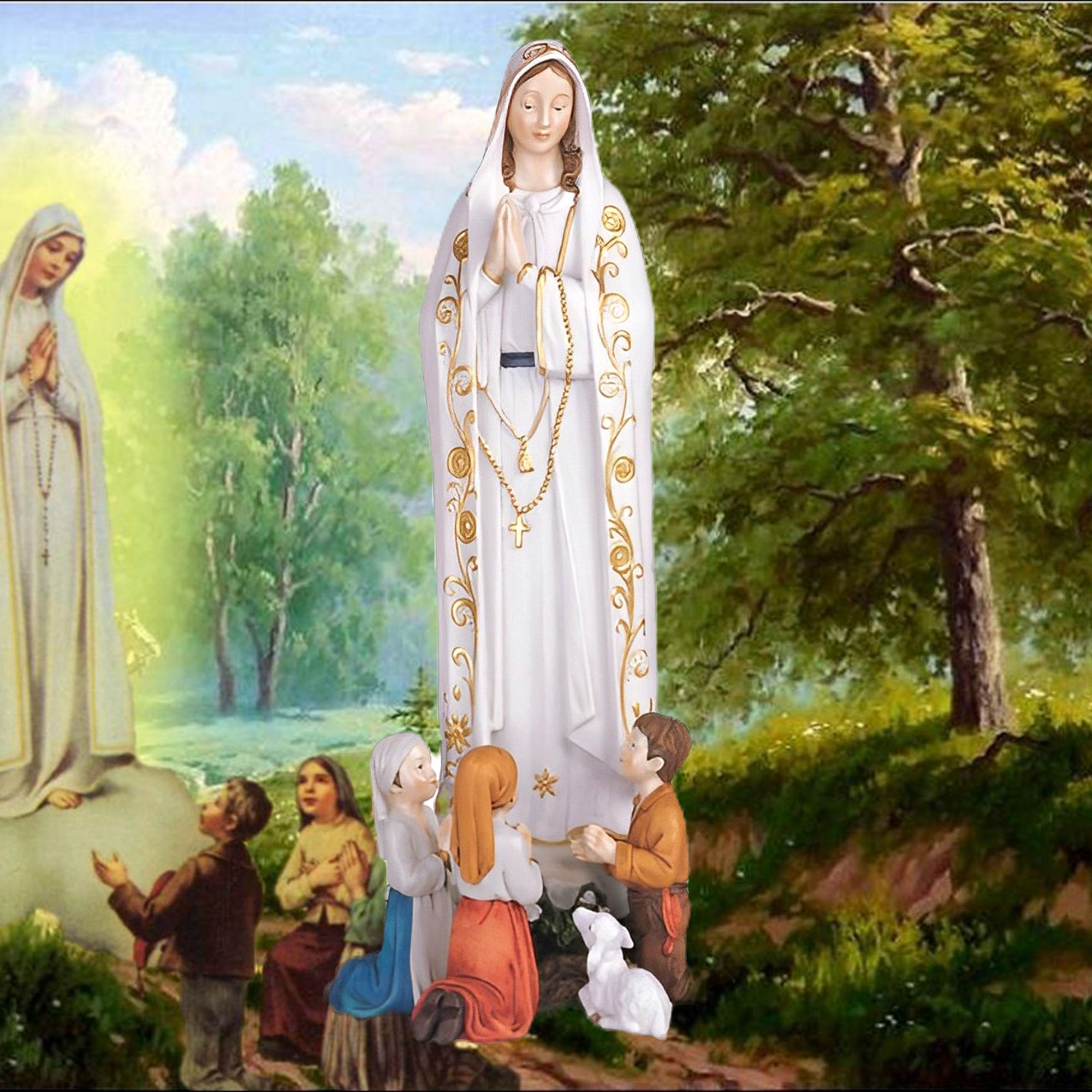 Our Lady of Fatima with Children – 12in Vision of Mercy
