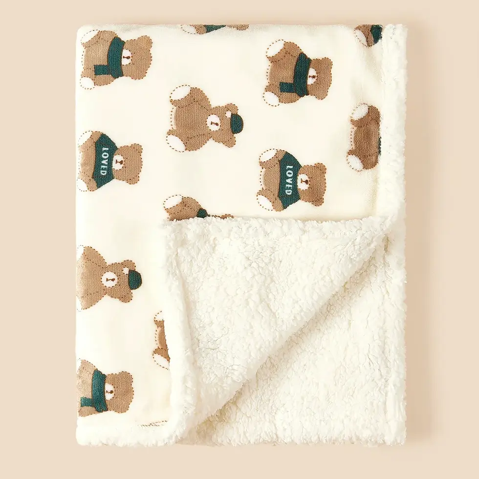 Thumbnail: Catholic Baby Flannel Swaddle Blanket ~~ Winter Cartoon Wrap for Boys and Girls, flannel cartoon print winter swaddle blanket