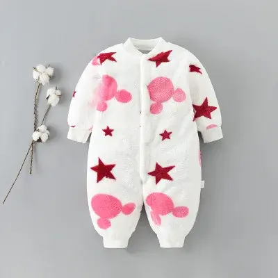 Thumbnail: Guardian Lamb Romper - Winter Garment, cotton blend cartoon baby romper full sleeve winter