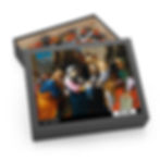 Presentation of Mary Puzzle - Temple Gift of Innocence, chipboard puzzle with Marian design