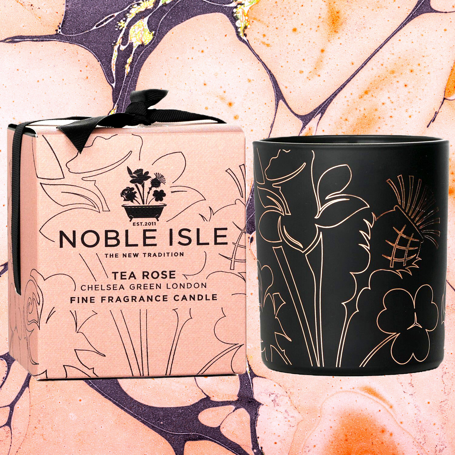 Tea Rose Vigil Candle - 7oz English Ember of Immaculate Grace