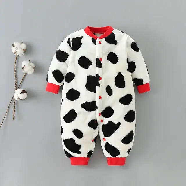Thumbnail: Guardian Lamb Romper - Winter Garment, cotton blend cartoon baby romper full sleeve winter