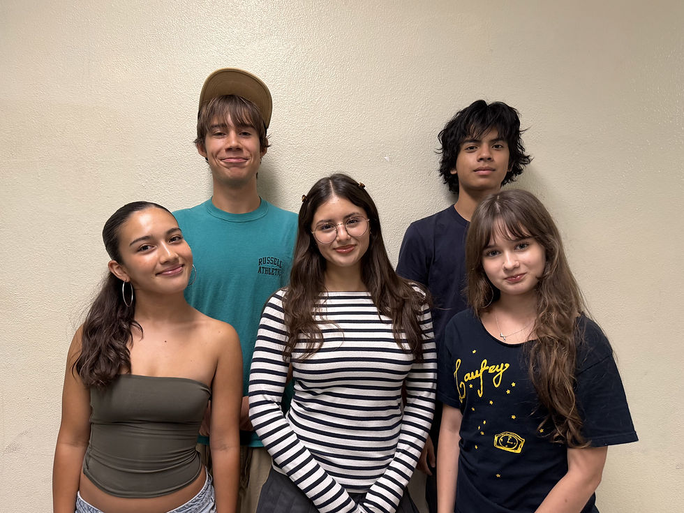 Pictured from left to right are: vice president Maleah Argota, co-president David Kiser, co-president Marilu Pulgarin, treasurer Jacob Argueta, and secretary Vivian Macias.
