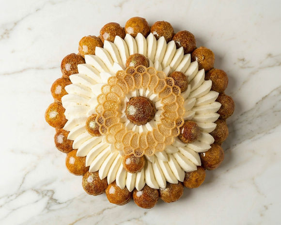 Saint-honoré revisité pour un gâteau de mariage.
