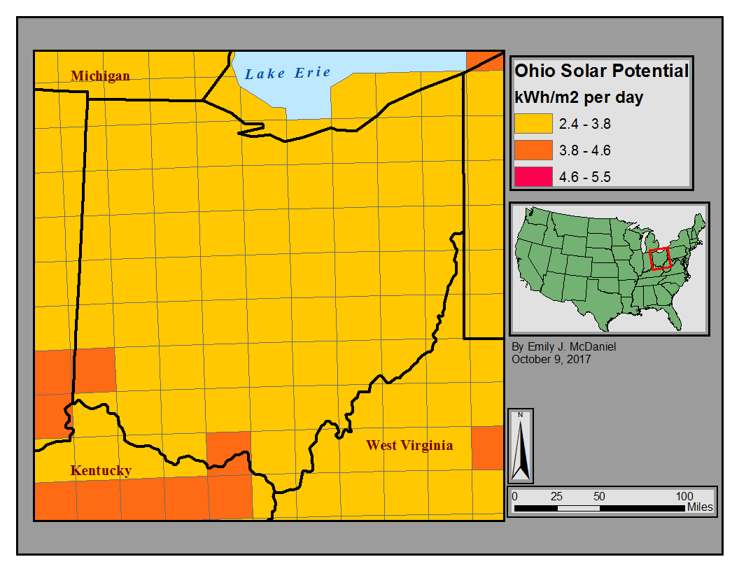 Solar Potential for Ohio