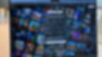 Laptop screen displaying Roblox signup page with colorful game thumbnails. "Roblox" logo and input fields visible. App store icons below.