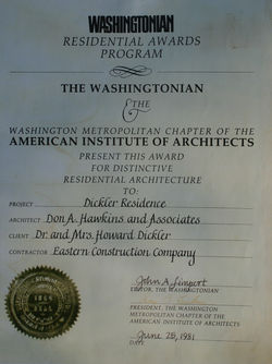 AIA Award - Dickler Residence 1981