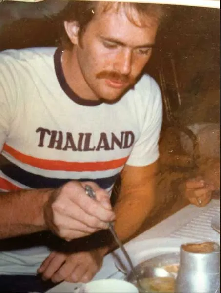 eating at a thailand hostel