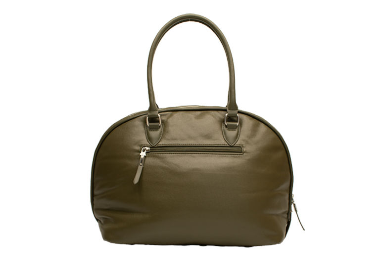 Miniatura: BOLSO VERDE ELEGANTE CON POMPON