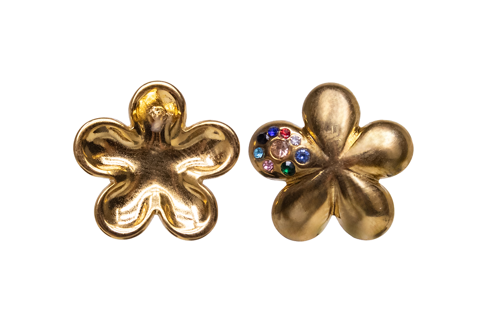 Miniatura: Aretes Flor Dorados