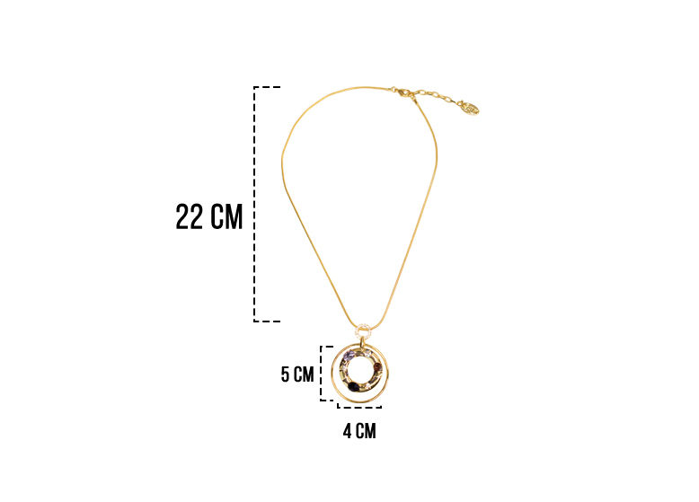 Miniatura: COLLAR CIRCULAR BRILLO MORADO