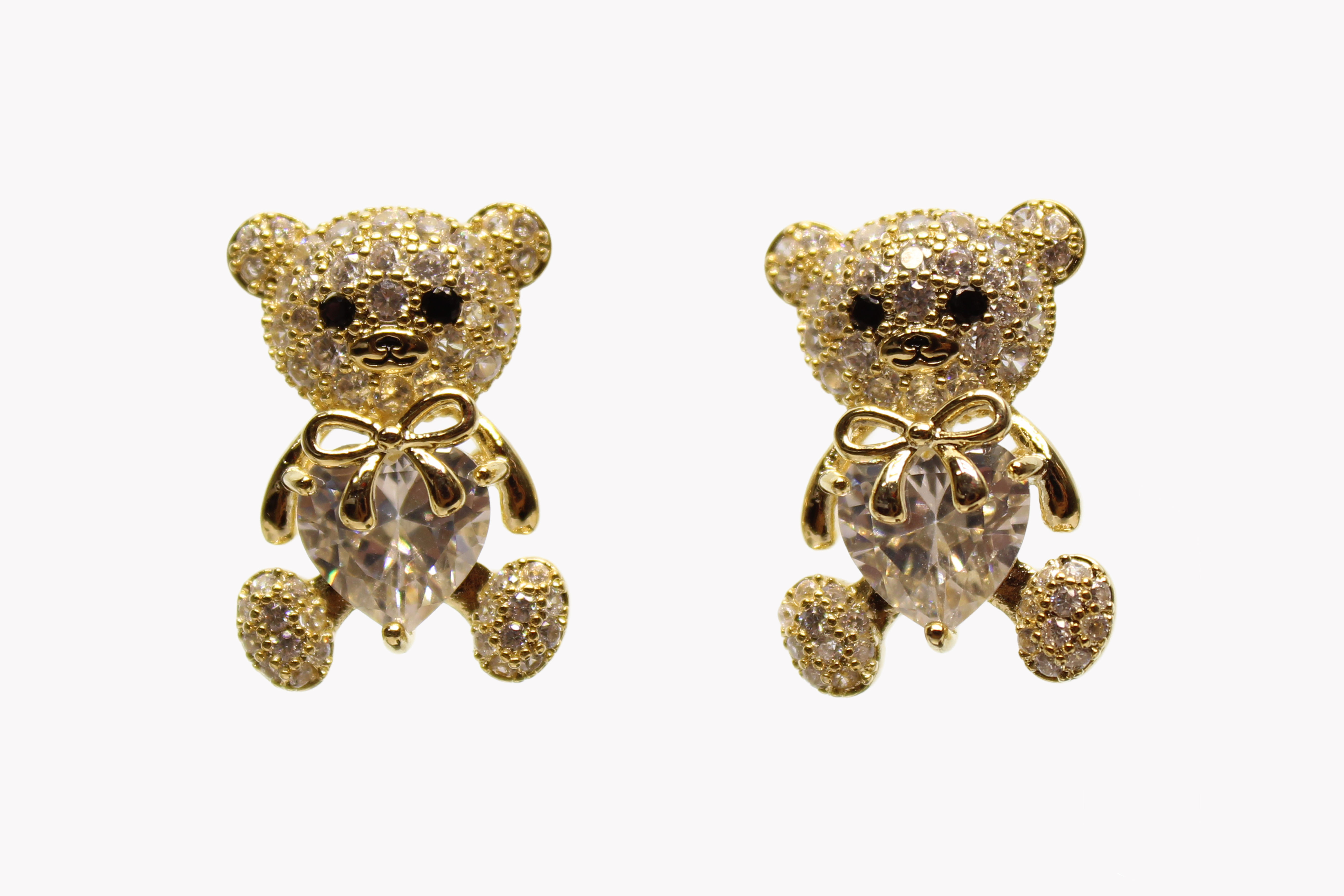 ARETES OSITOS CON CORAZON