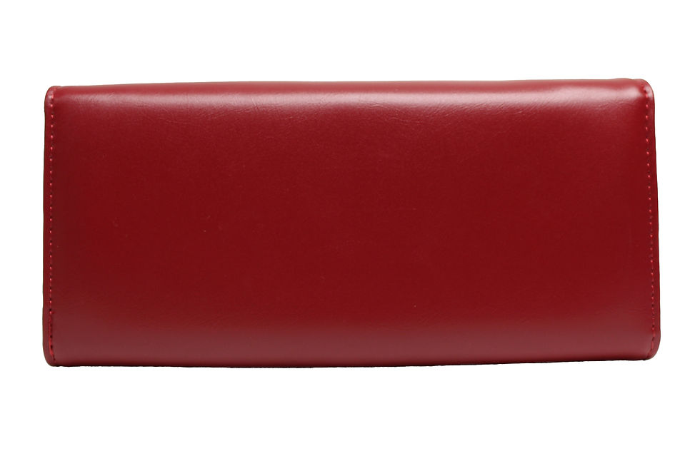 Miniatura: Cartera negra con broche metalico