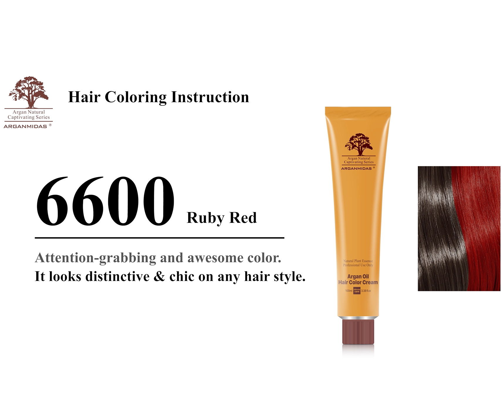6600 HAIR COLOR CREAM WITH MOROCCAN ARGAN OIL (100g)