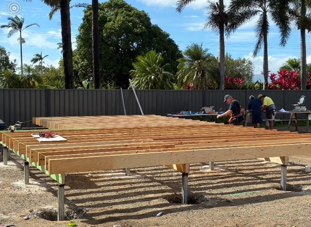 Tiny homes project has been fundraising for homeless women in the Whitsundays, Airlie Beach, QLD. The charity is now in the building phase. After money has been raised in conjunction with Whitsunday housing company. The build has started thanks to fundraiser, events, volunteers and the community. These images are the progress in may 2026 Whitsunday council QLD