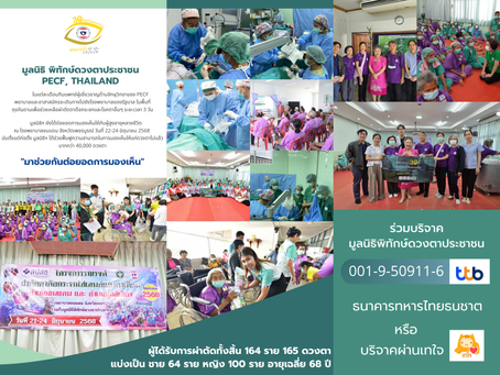 สรุปผลการผ่าตัดต้อกระจกใส่เลนส์แก้วตาเทียม