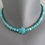 Miniature : Collier 41 cm  Perles et tortue en pierres de turquoise naturelle