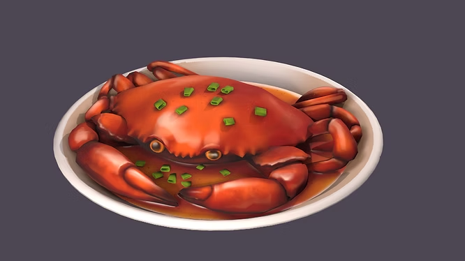 Completed Hand-Painted Crab Project, inspired by @coralkate.art on Instagram