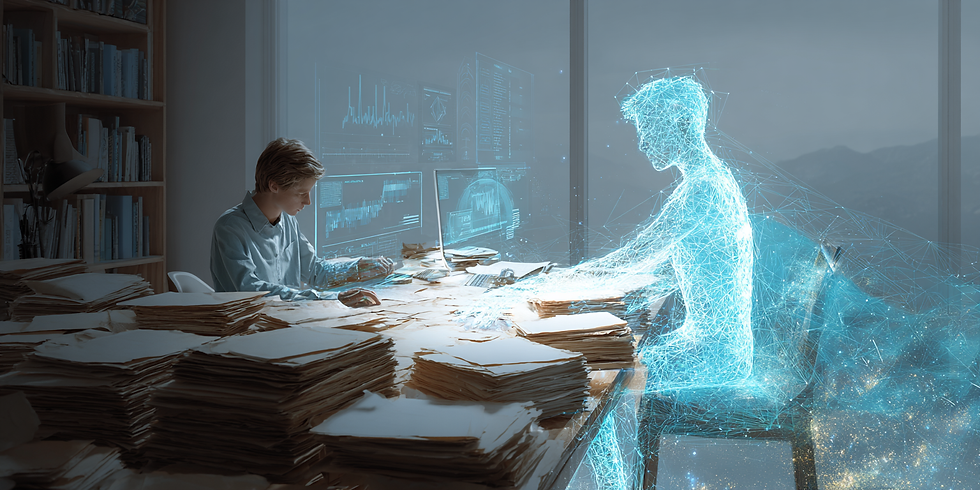 AI and human working together on a project
