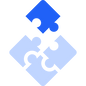 Blue puzzle pieces fitting together, symbolizing problem-solving or integration.