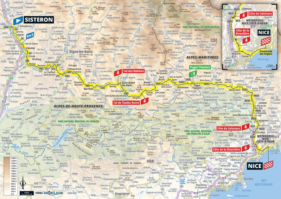 Plan de l'étape 8 du Tour de France Femmes avec Zwift 2026 © A.S.O.