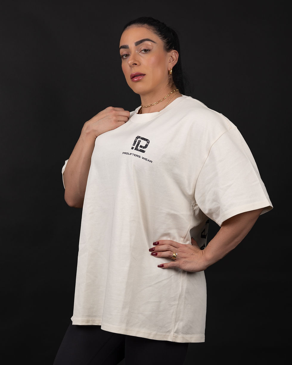 Thumbnail: "Reborn to Prevail" Unisex oversize T-shirt ecrue color